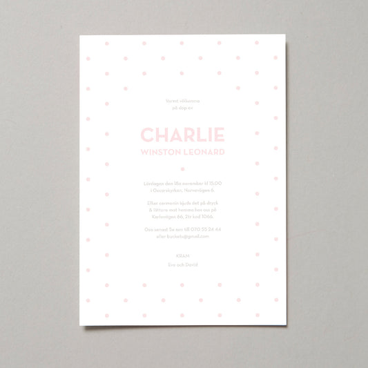 Dot dopinbjudan - den perfekta inbjudan för dop och kalas