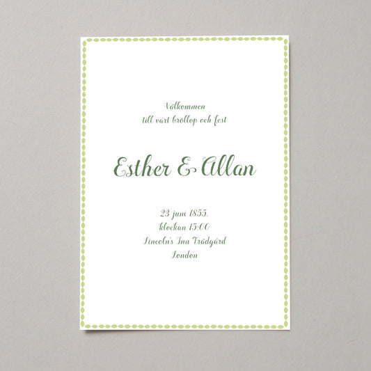 Blad bröllopsinbjudan - en enkel och stilfull inbjudan till er stora dag