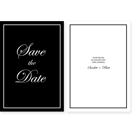 Classic Save the Date till bröllop