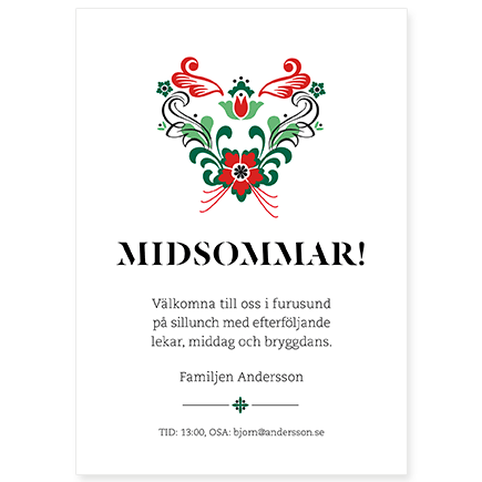 Inbjudan till midsommarfest