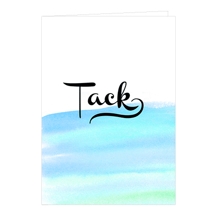 Akvarell tackkort till ert bröllop är ett elegant tackkort i akvarellstil.