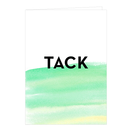 Akvarell tackkort till ert bröllop är ett elegant tackkort i akvarellstil.