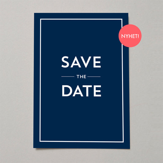 Snö Save the Date kort