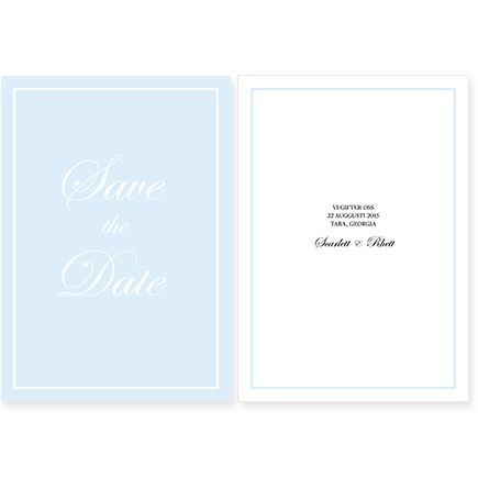 Classic Save the Date till bröllop