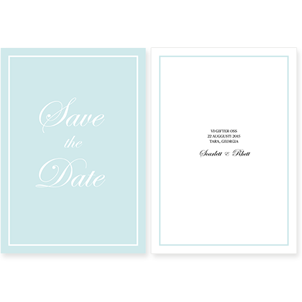 Classic Save the Date till bröllop