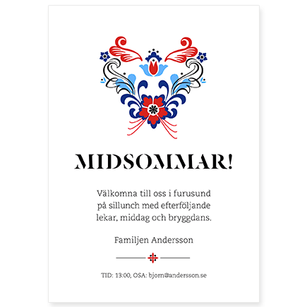 Inbjudan till midsommarfest