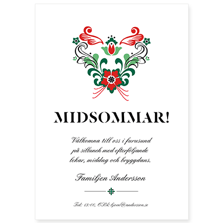 Inbjudan till midsommarfest